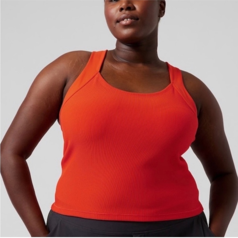 Athleta Horizon Tank Flame Orange Size Small